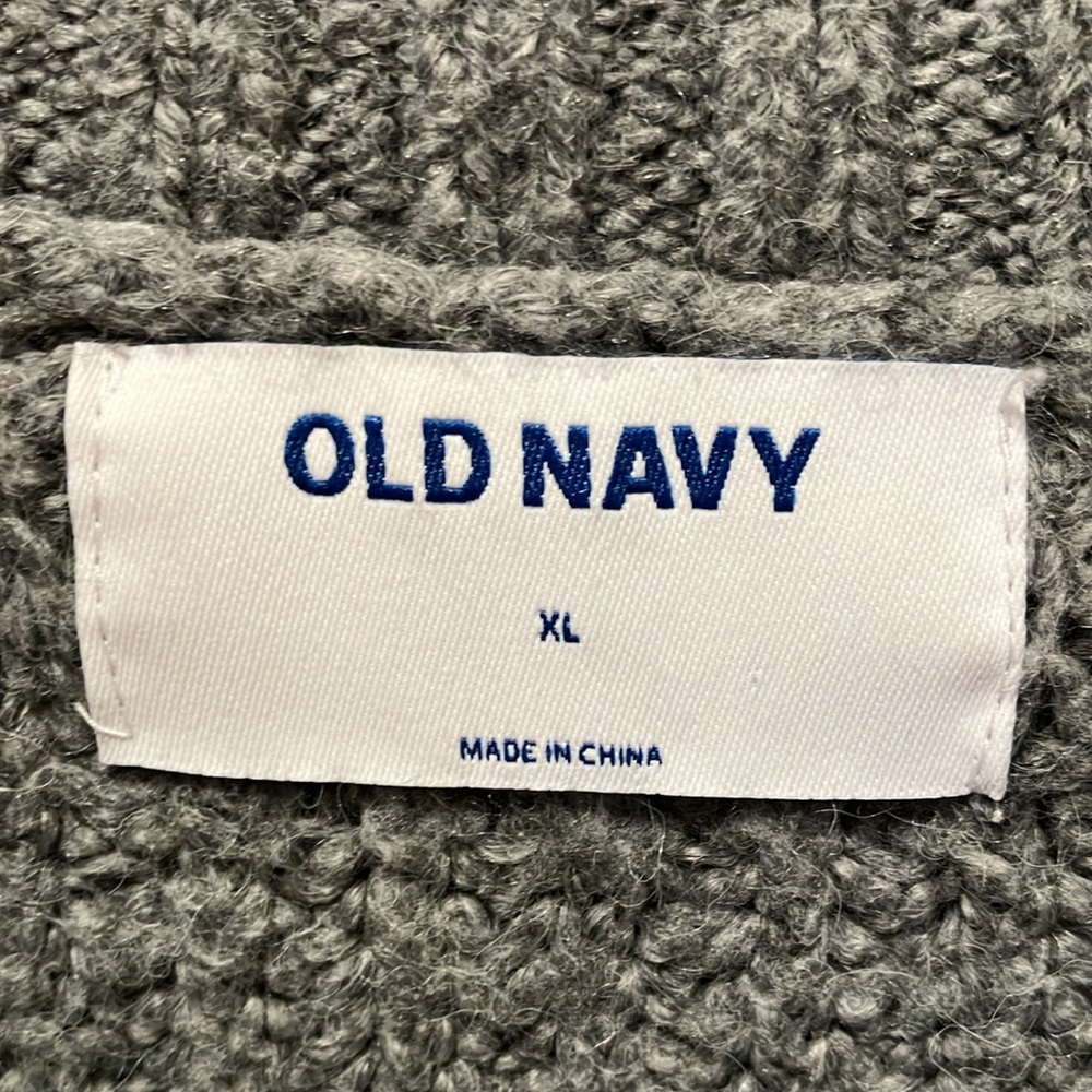 Old Navy Mockneck Cropped Gray XL Sweater - Picture 3 of 7